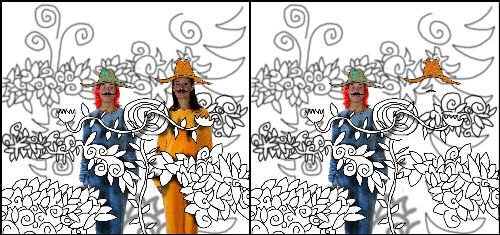 Lisa Spets och Minna Krook i "Borta!"